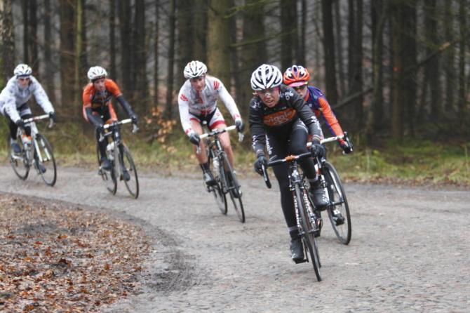 A winner in Belgium last week, Emily Collins (Wiggle Honda Team) found it tough today