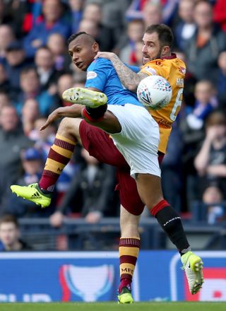 Hartley helped Motherwell to a cup semi-final win over Rangers