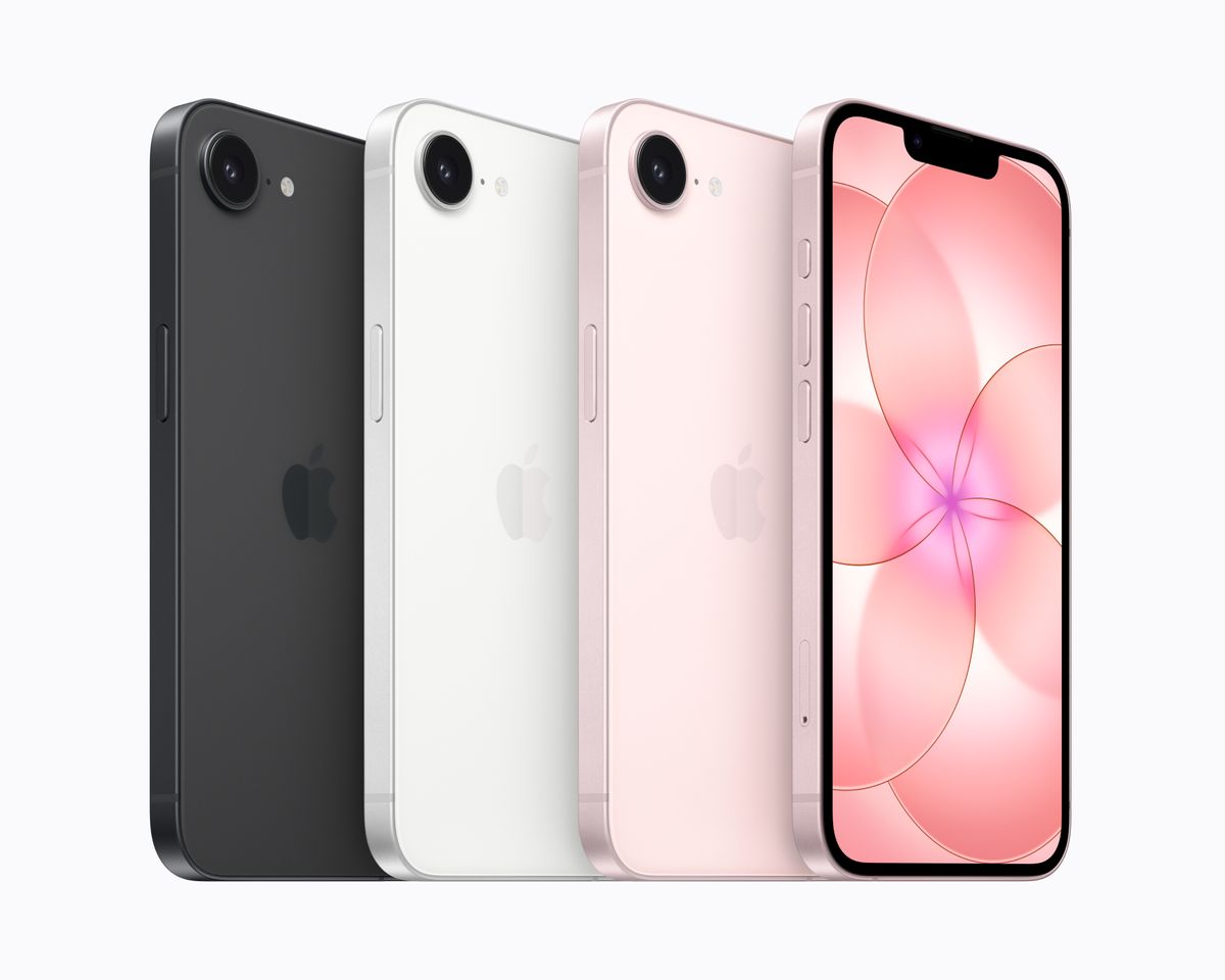 iPhone 17e press images on a white background