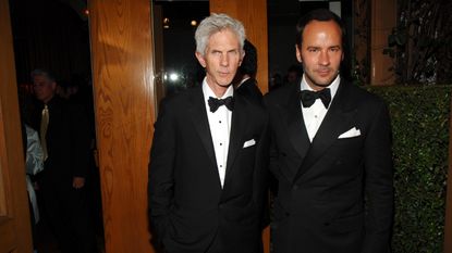  Richard Buckley and Tom Ford attend Vanity Fair Oscar Party at Morton's Restaurant on March 5, 2006.