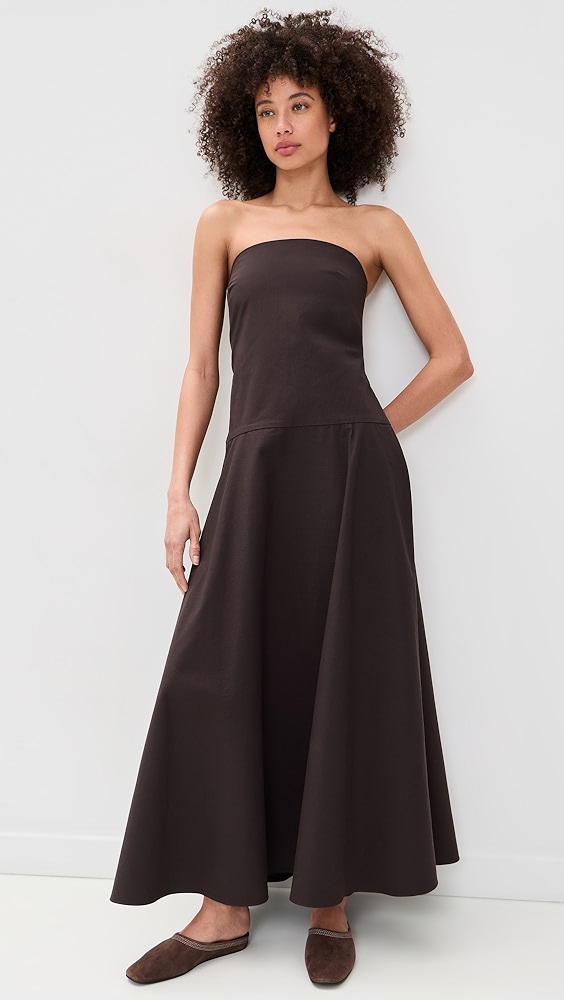 St. Agni Strapless Rouleau Dress