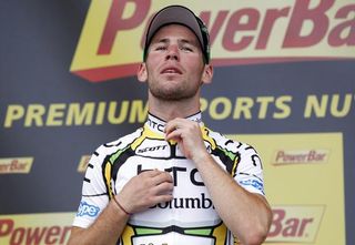 Mark Cavendish (HTC-Columbia) on the podium