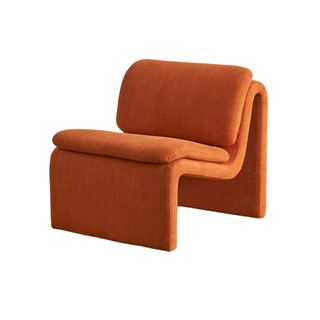 A wavy orange accent chair