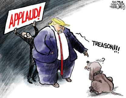 Political cartoon U.S. Trump treason