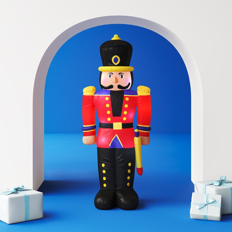 Hashtag Home Nutcracker Toy Soldier LED Lighted Christmas Inflatable