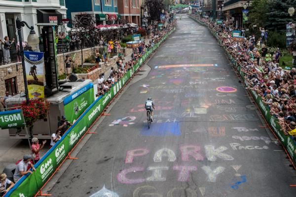 Levi Leipheimer (Omega Pharma-QuickStep) solos to the finish line in Park City