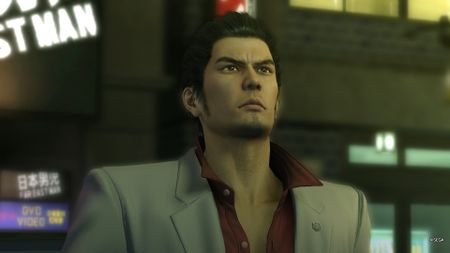 Kiryu looking up in Yakuza Kiwami