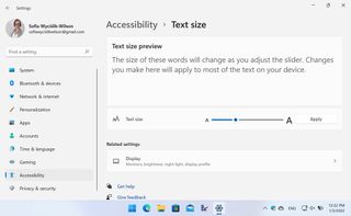 Windows 11 accessibility options