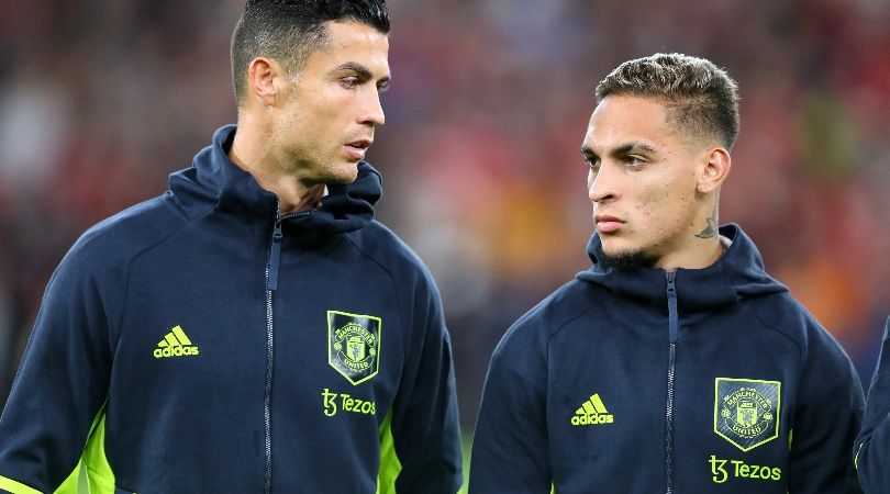 Cristiano Ronaldo and Antony ahead of Manchester United&#039;s UEFA Europa League game against Real Sociedad.