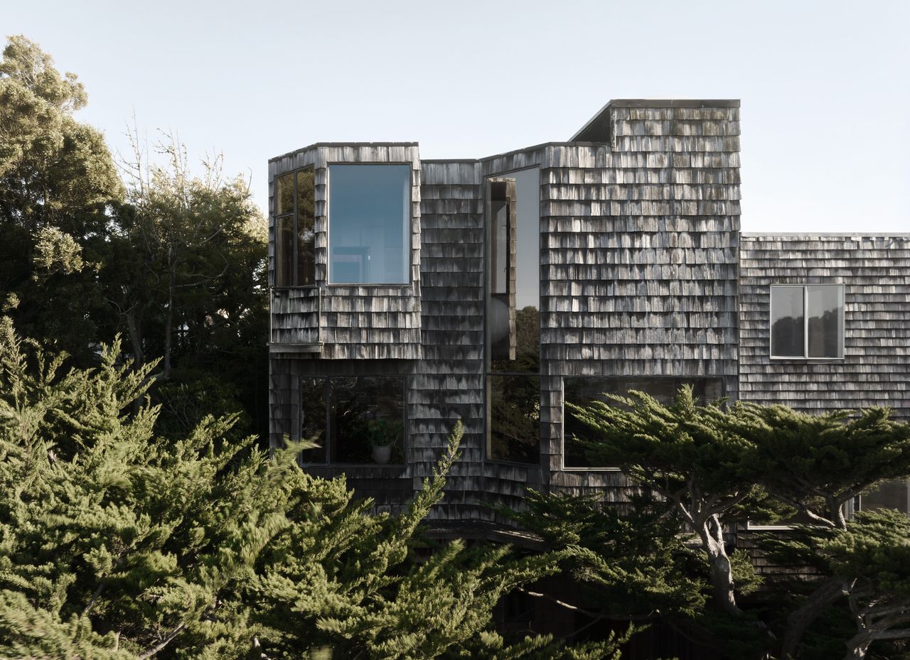 George Homsey&#039;s Sea Ranch Home in wood and natural forms that feel organic among trees