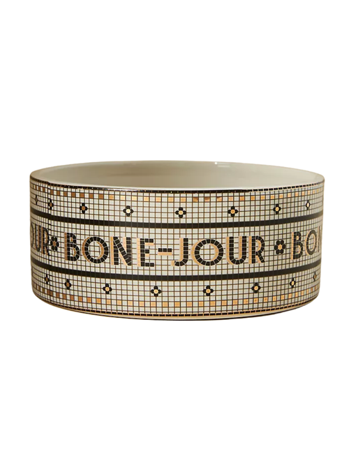 Bistro Tile Dog Bowl