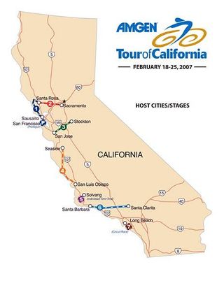 Tour of California 2007 route