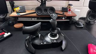 The Thrustmaster T Flight HOTAS One on a desk