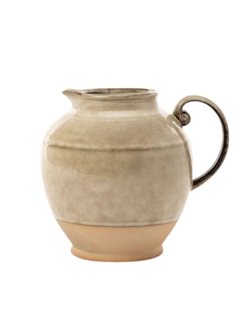 Brown Stoneware Pitcher