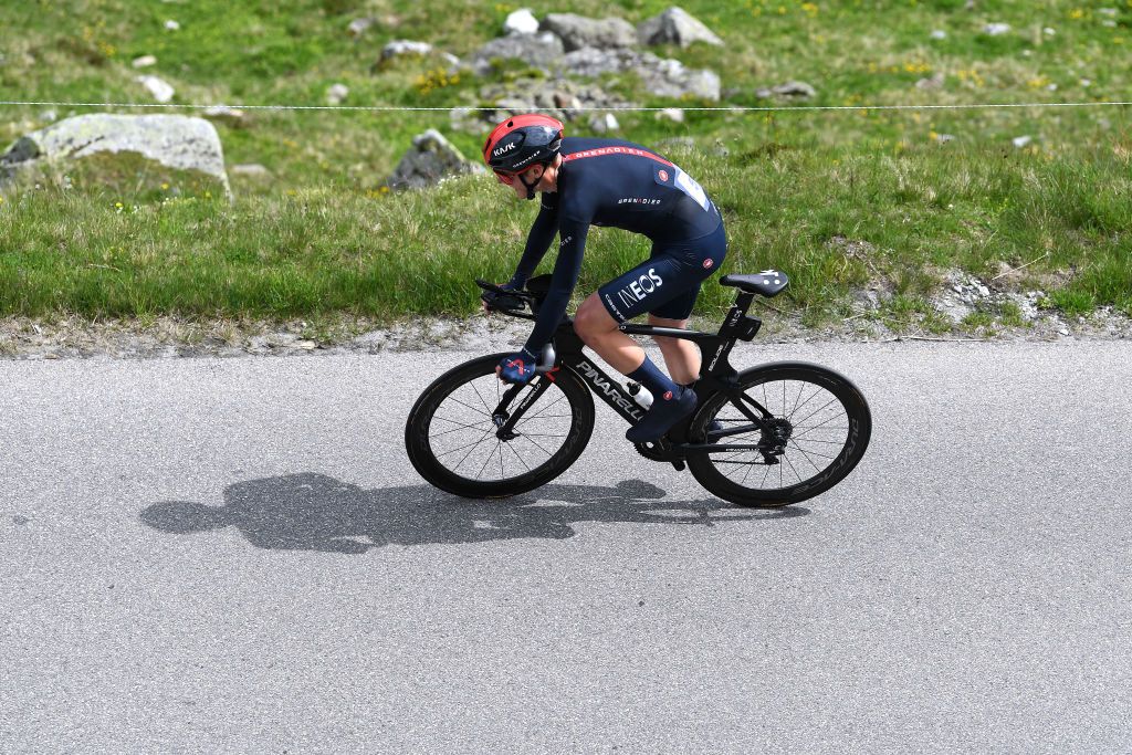 ANDERMATT SWITZERLAND JUNE 12 Pavel Sivakov of Russia and Team INEOS Grenadiers during the 84th Tour de Suisse 2021 Stage 7 a 232km Individual Time Trial stage from DisentisSedrun to Andermatt ITT UCIworldtour tds tourdesuisse on June 12 2021 in Andermatt Switzerland Photo by Tim de WaeleGetty Images