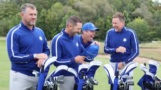 Lee Westwood, Sergio Garcia, Paul Casey and Ian Poulter at the 2021 Ryder Cup at Whistling Straits