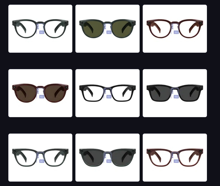 Warby Parker styles for the Samsung Galaxy Glasses