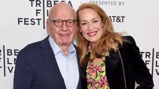 Rupert Murdoch and Jerry Hall attend the "The Quiet One" screening
