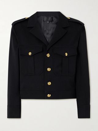 Lourde Cropped Wool-Twill Jacket