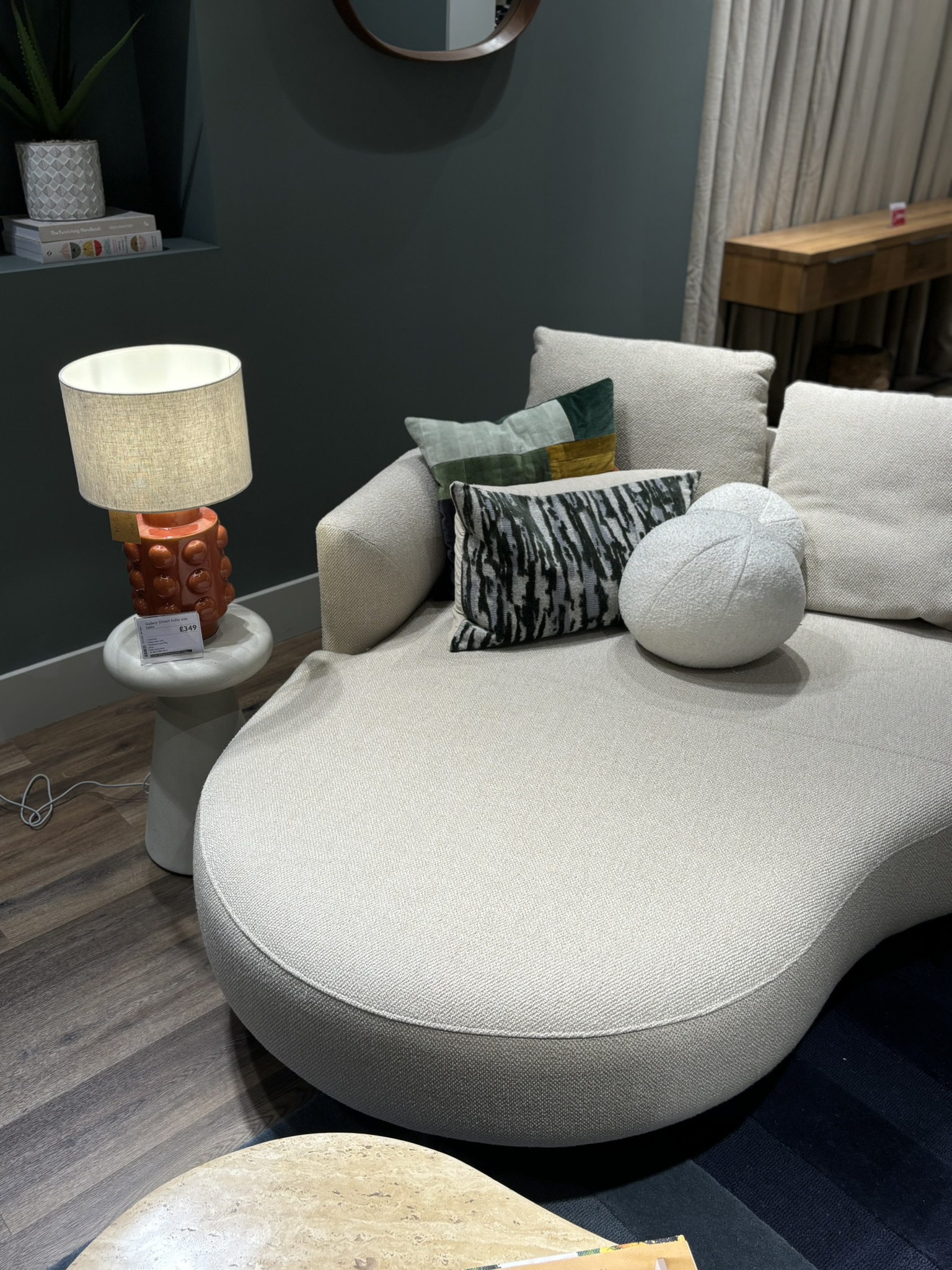 lozenge sofa in John Lewis showroom