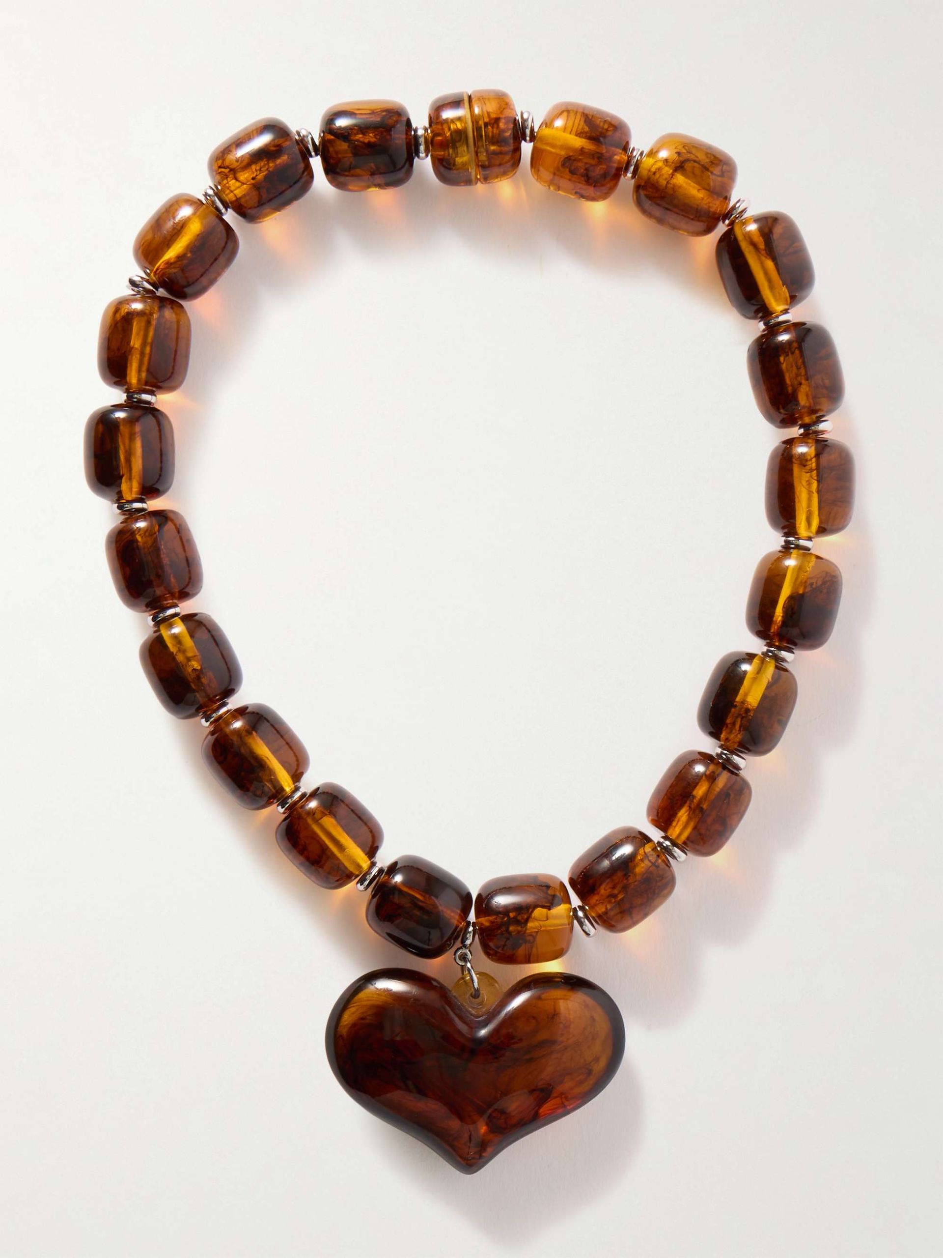 Amore Silver-Tone Resin Necklace
