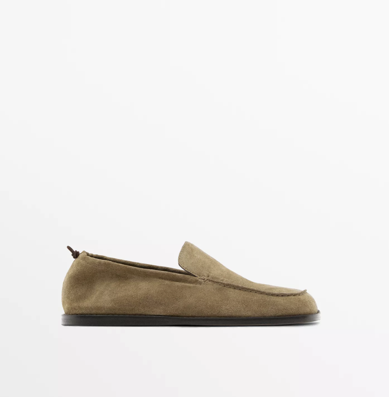 Massimo Dutti, Soft Leather Loafers With Gathered Detail