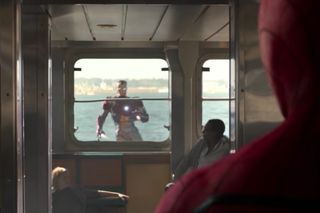 Spider-Man: Homecoming Iron Man With Spider-Man Watching