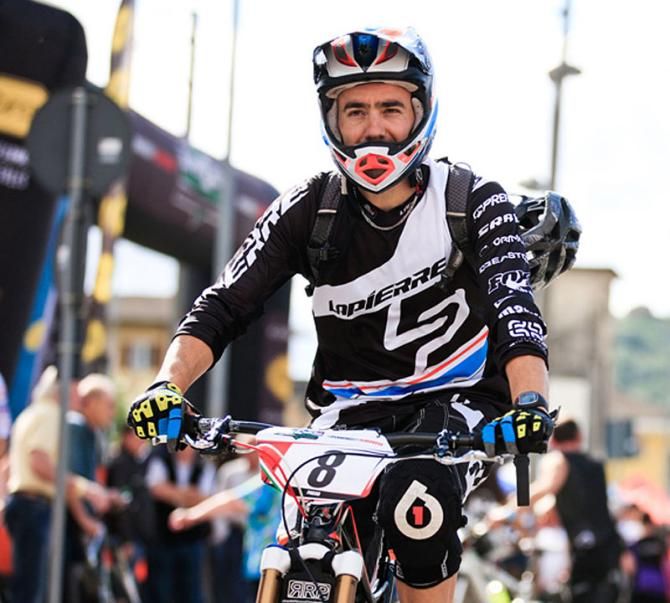 Nicolas Vouilloz racing in the Superenduro series