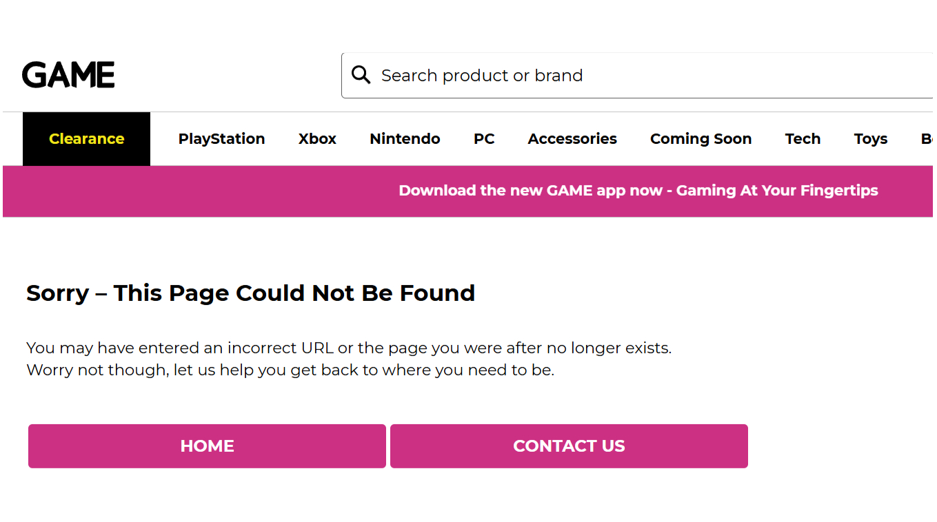 A screenshot of Game's Switch 2 pre-order page.