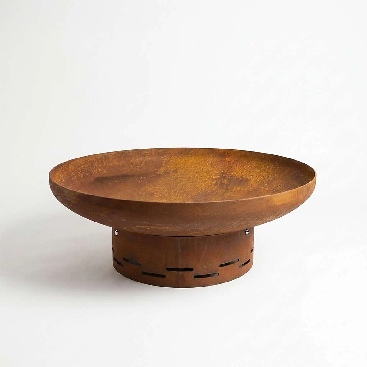 Nicoman, Nicoman Large Corten Steel Rust Fire Pit 70cm Outdoor Round Firepit for Garden