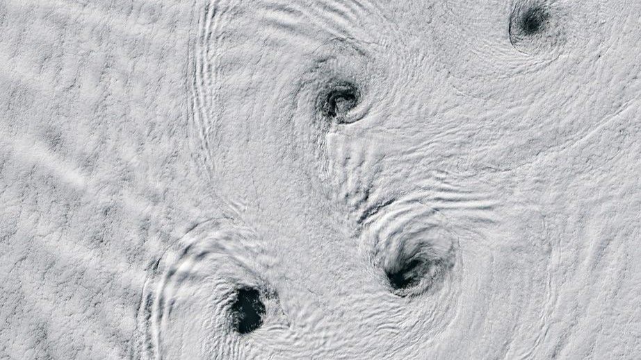 Mesmerizing vortexes swirl near an Antarctic volcano | Space photo of the day for May 12, 2026