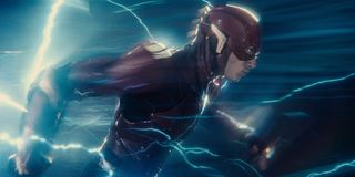 Ezra Miller running as The Flash in Justice League