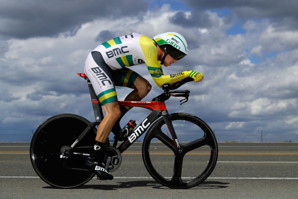 Rohan Dennis (BMC) riding to his first TT win of the season