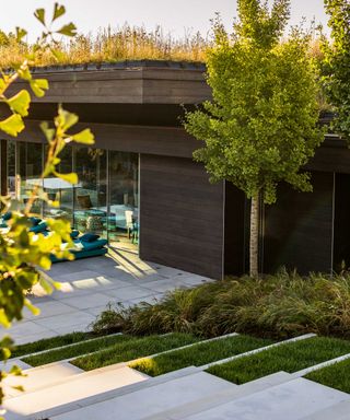 modern yard by James Doyle Design Associates with paved steps