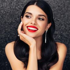 woman wearing mascara