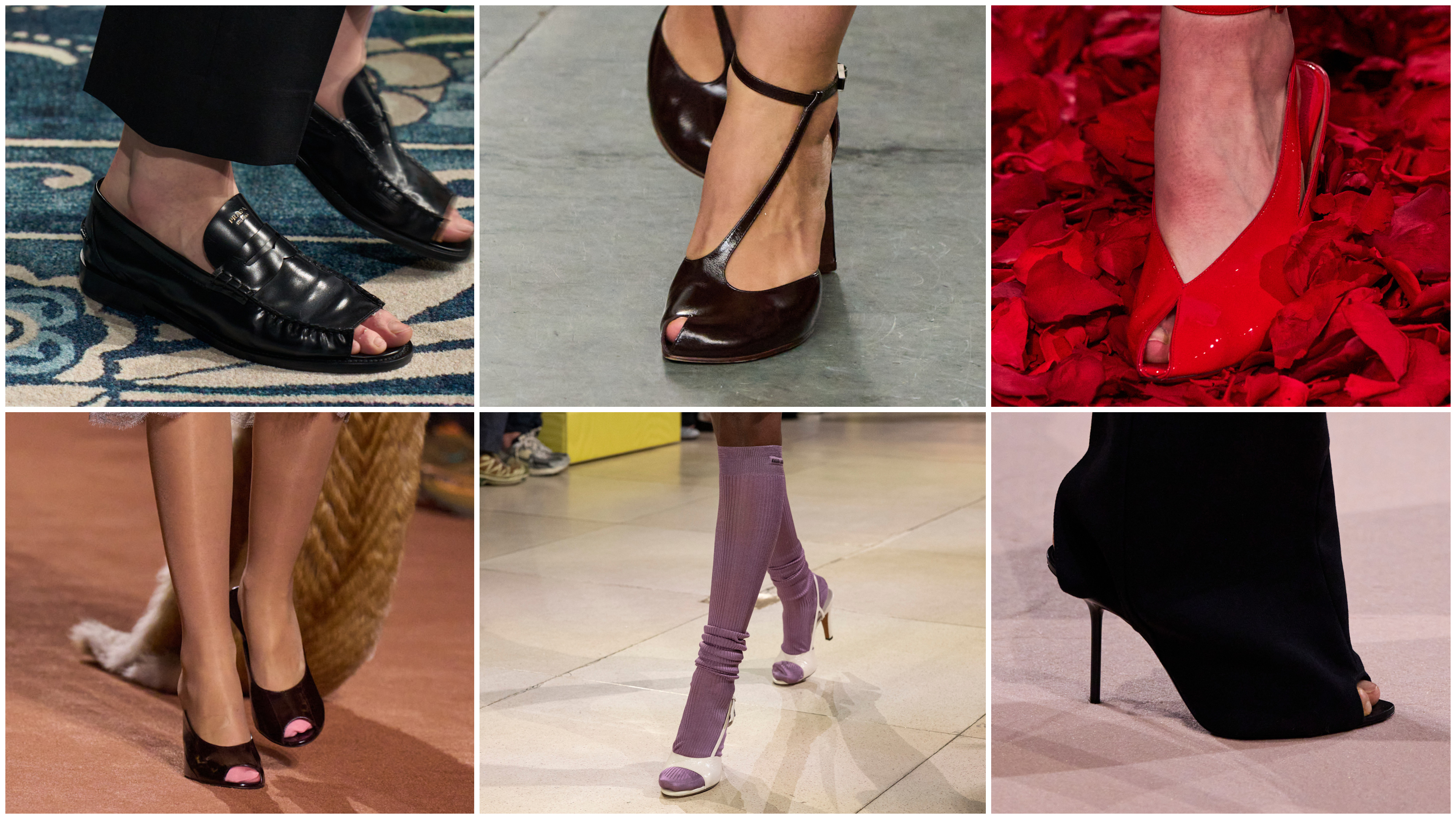 Prada, Tory Burch, Ferragamo, Fendi, Miu Miu, and Victoria Beckham