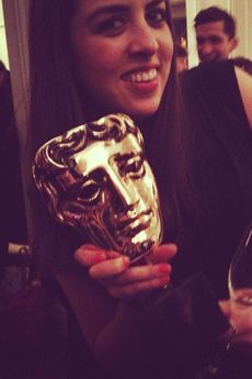 Chloe gets up close to a BAFTA - but whose was it? She's not telling! 