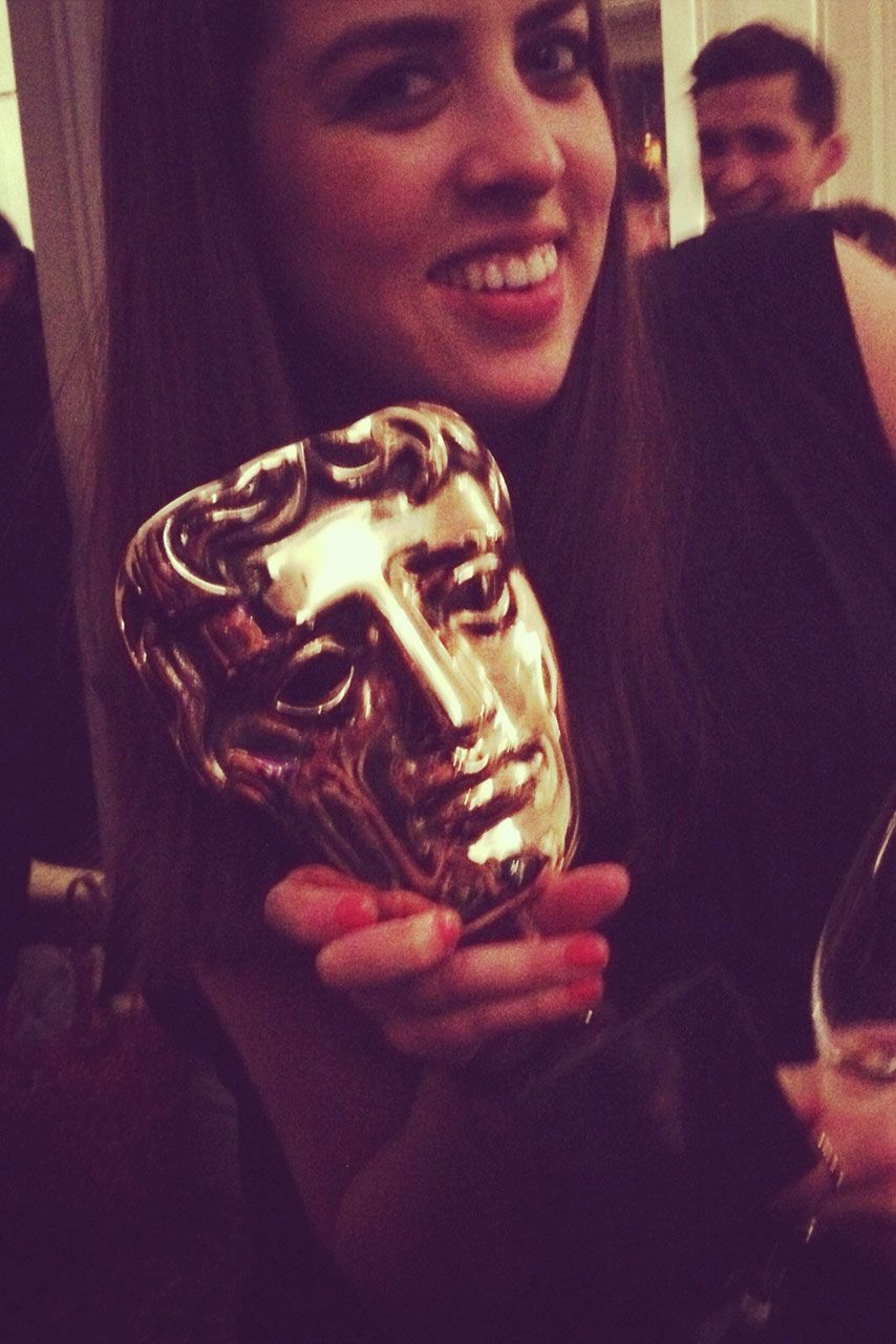 Chloe gets up close to a BAFTA - but whose was it? She&#039;s not telling! 