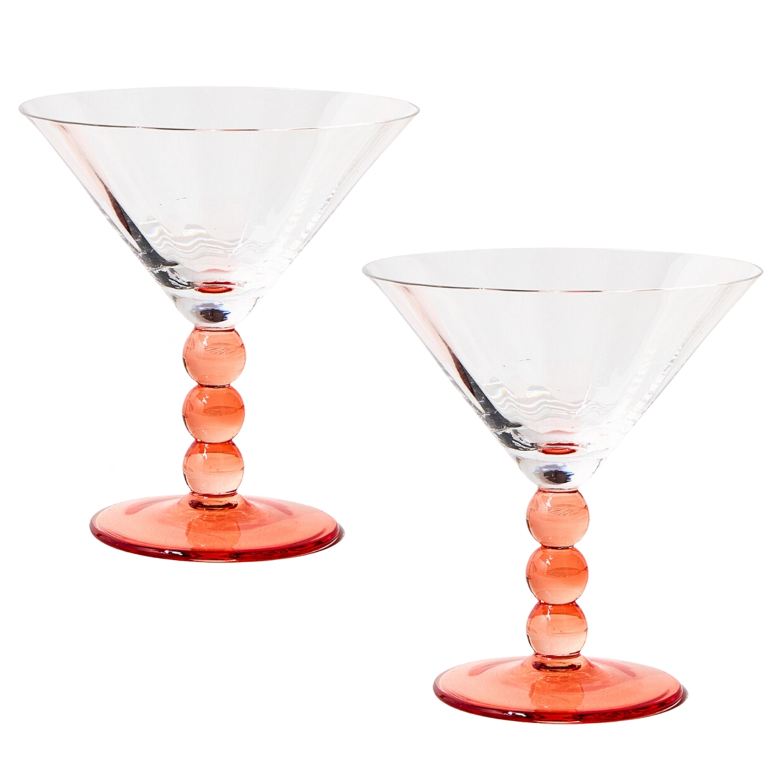 Bobbin Orange Martini Glasses Set