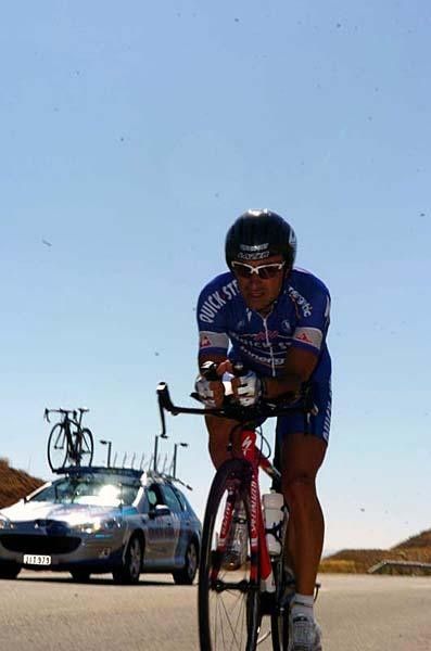 Paolo Bettini always takes it easy in the time trials as he doesn't compete for the overalls. His mind is now solely on the Worlds in Stuttgart.