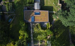 Sun Slice House aerial garden spa