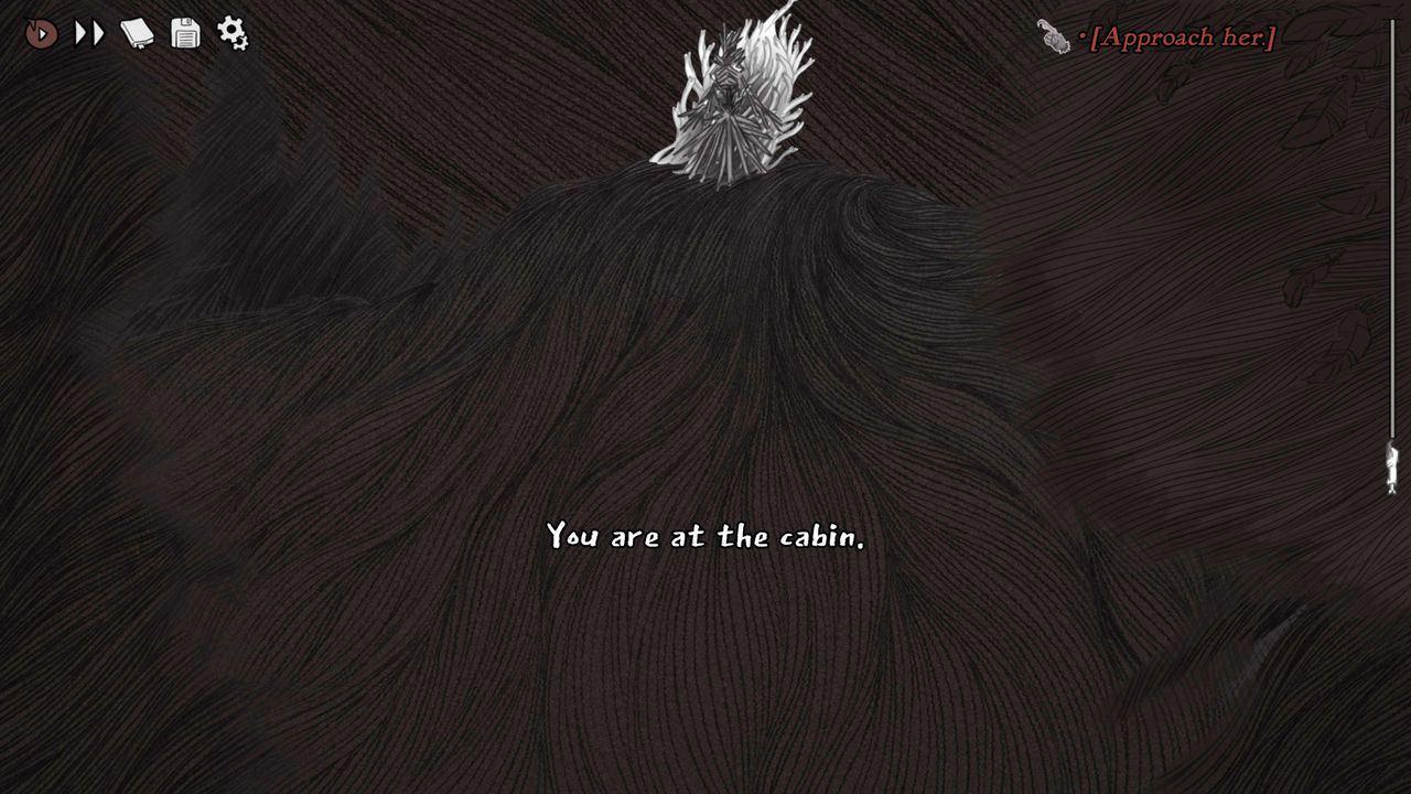 Screenshot of Slay the Princess: The Pristine Cut running on Xbox Series X.
