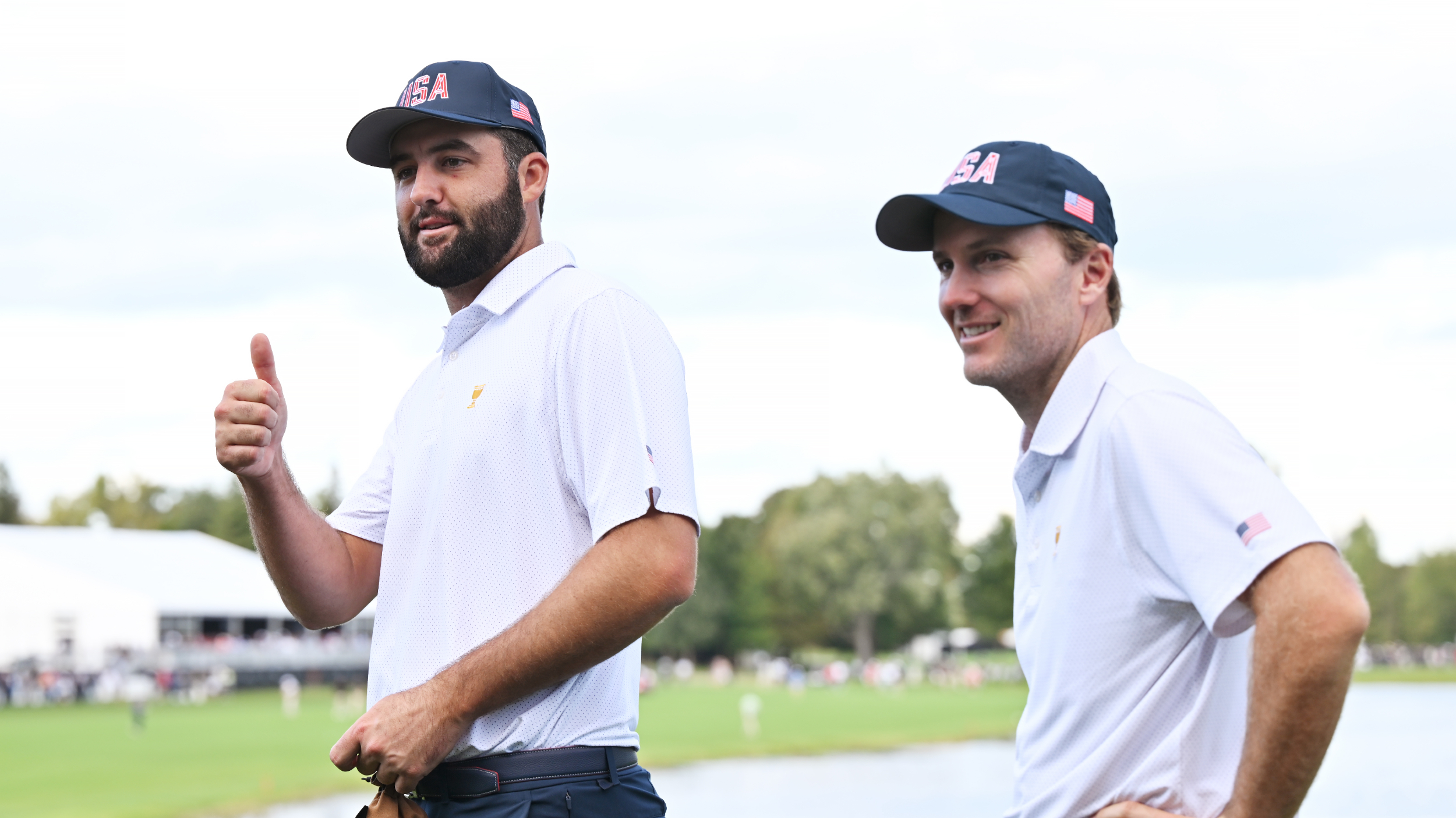 Scottie Scheffler and Russell Henley at the Presidents Cup
