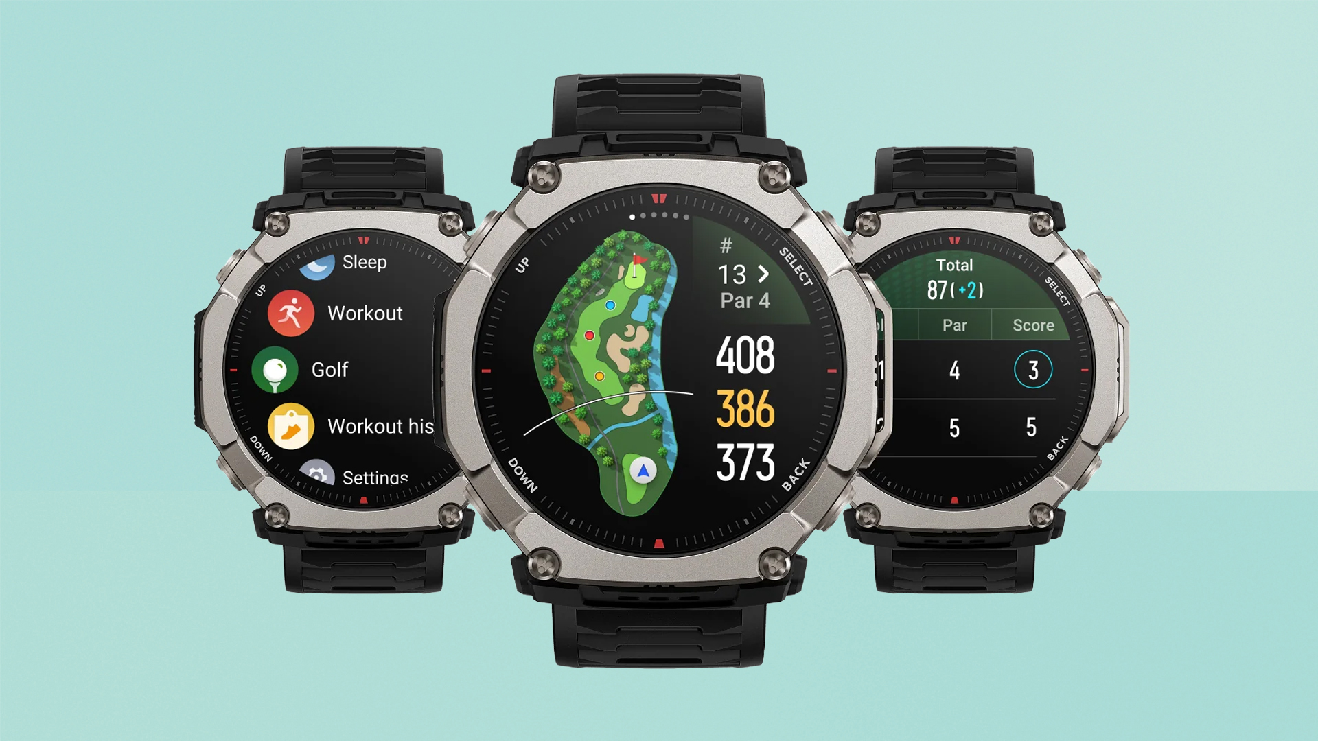 Amazfit T-Rex Ultra 2 watch on coloured background