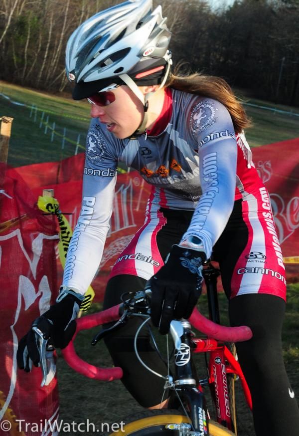 Carolyn Popovic (PAValleys.com) riding to a top ten finish today