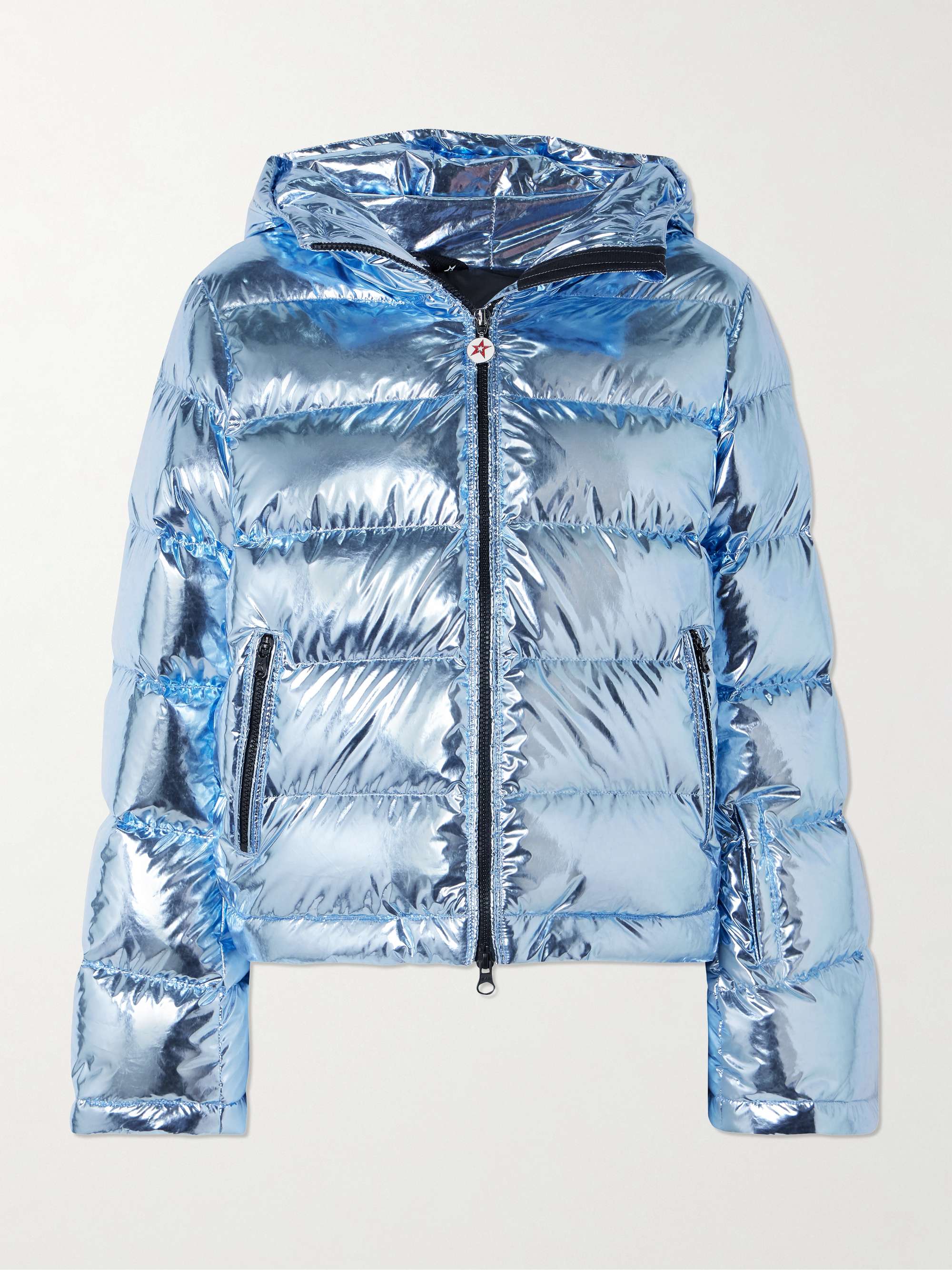 Polar Flare Metallic Quilted Down Ski Jacket