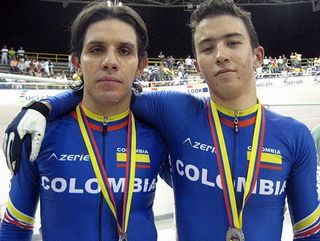 Madison teammates Carlos Uran and Juan E. Arango