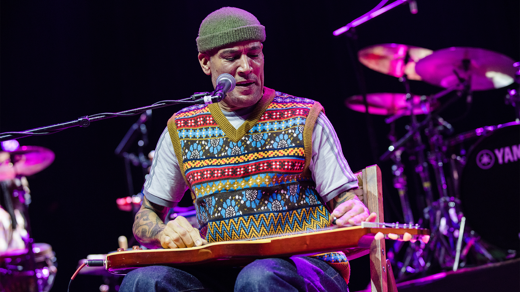 Ben Harper performs live on stage at Vibra on April 15, 2025 in Sao Paulo, Brazil.