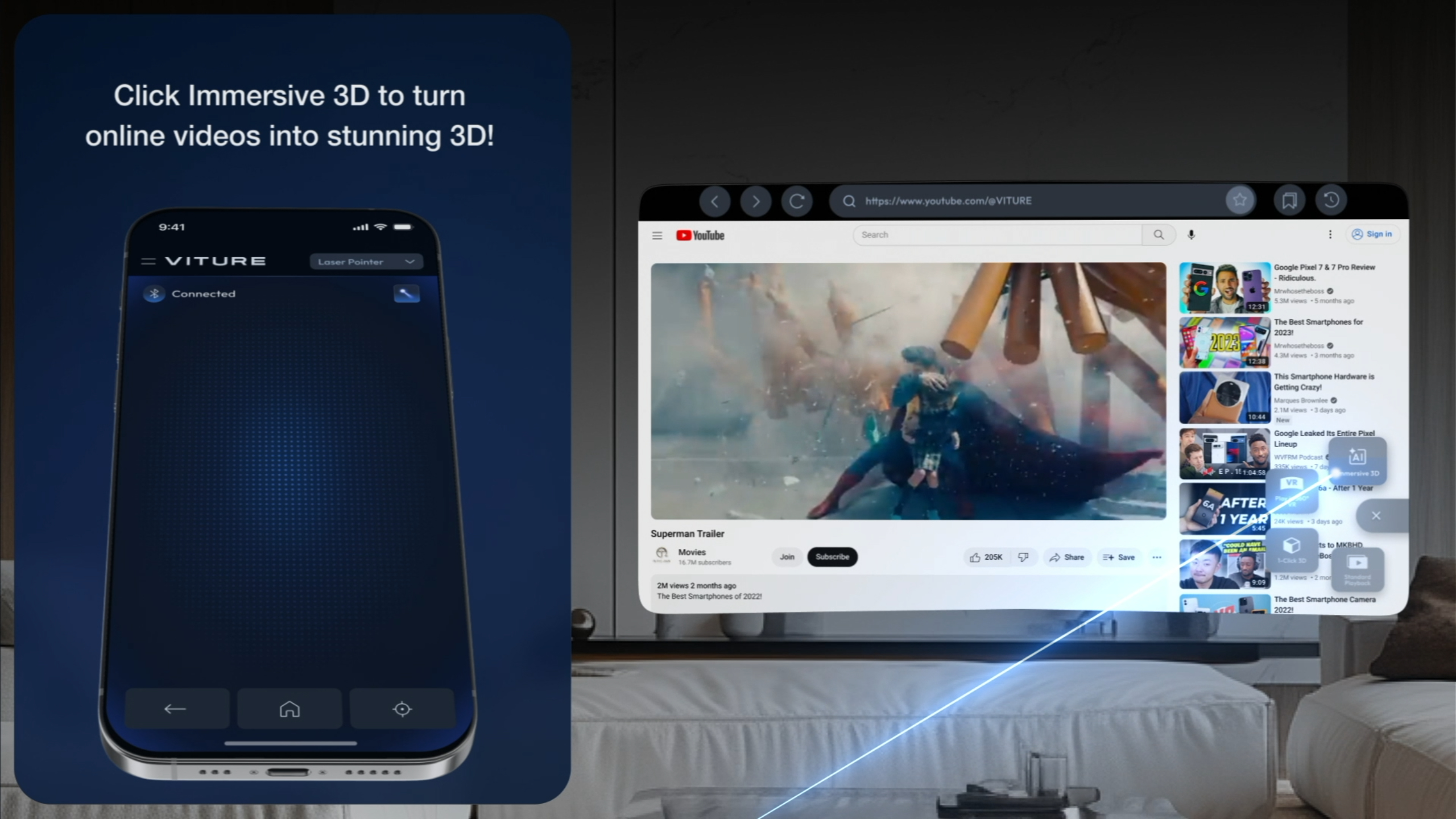 How to use Spacewalker's Immersive 3D mode on Android
