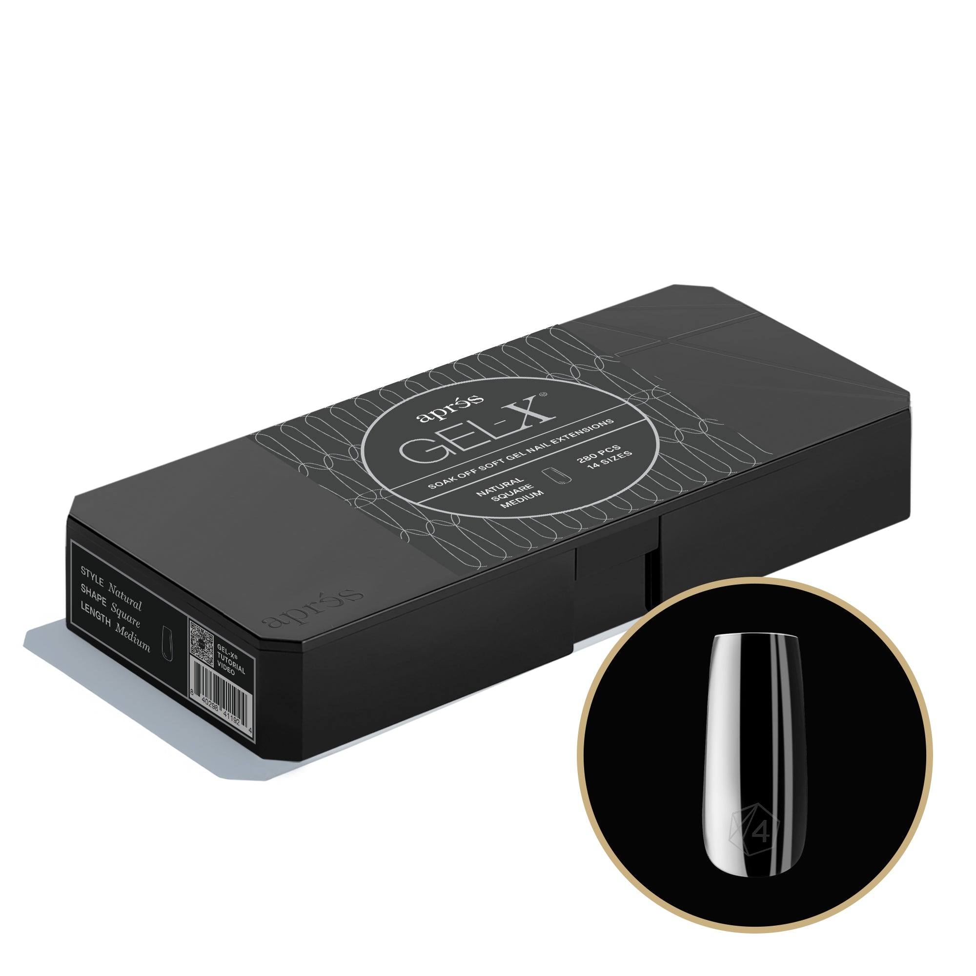 Gel-X&amp;reg; Natural Square Medium Box of Tips - Mini (280pcs)